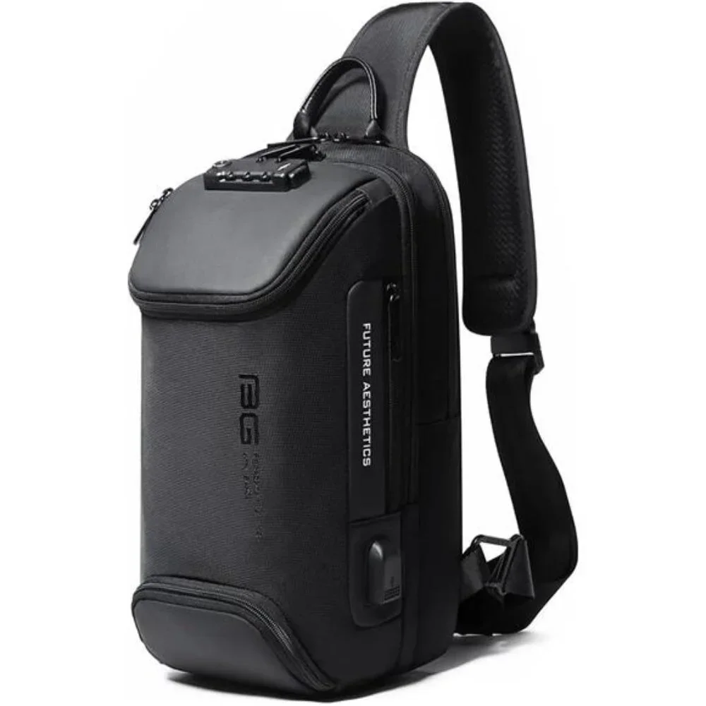 Anti theft Sling Backpack with Lock Men's Sling Bag for Men Shoulder Crossbody